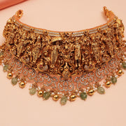 Divine Silver Choker with Dasavatharam Design