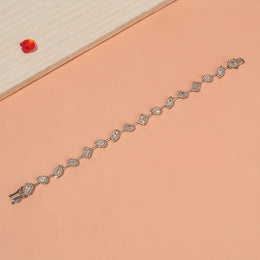 Stone Studded Silver Bracelet
