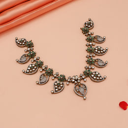 Enchanting Victorian Silver Necklace in Paisley Design
