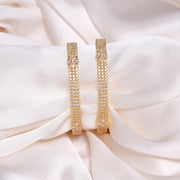 Three Layered CZ Opulent Silver Bangles