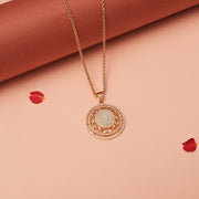 Trendy Floral Silver Pendant with CZs