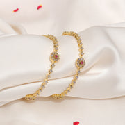 Stylish Silver CZ Bangles with Floral Highlights
