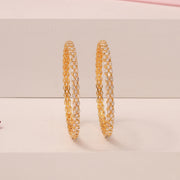 Simple Silver and CZ Bangles