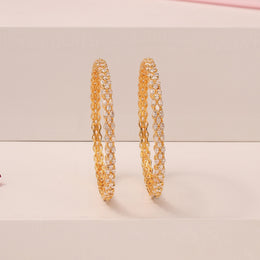 Simple Silver and CZ Bangles