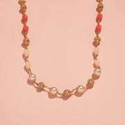 Timeless Silver Mala with Pearls and Corals