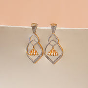 Luxurious CZ Earrings with Jhumka Drops