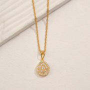 Silver Drop-Shaped Pendant with Stones for Daily Wear