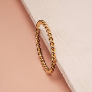 Stylish SIlver Kada in Spiral Design