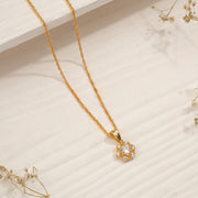 Silver Chain Pendant with Stones