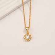 Silver Chain Pendant with Stones