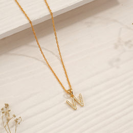 Silver Alphabet Design Pendant