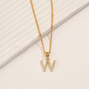 Silver Alphabet Design Pendant