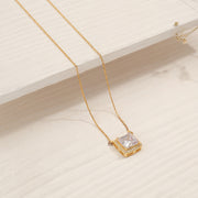 Bold Silver Chain Pendant with Stone Highlights