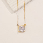 Bold Silver Chain Pendant with Stone Highlights