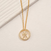 Silver H Alphabet Pendant with CZs