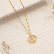 Silver H Alphabet Pendant with CZs