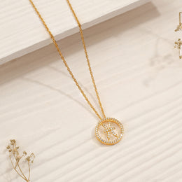 Silver H Alphabet Pendant with CZs