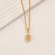 Simple Silver Stone Pendant for Daily Wear