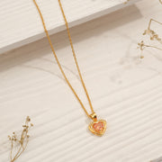 Silver Heart-Shaped Pendant with Stone for Gifting