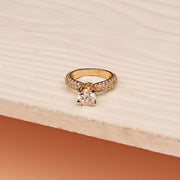 Bold Silver Ring with CZs
