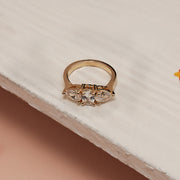 Elegant Silver Ring with Three CZ Stones