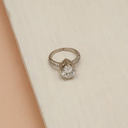 Precious Silver Ring with Bold Stone Highlight