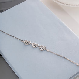 Heart Design Silver Bracelet