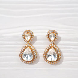 Teardrop Crystal Silver Earrings