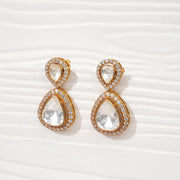 Teardrop Crystal Silver Earrings