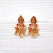 Silver Lakshmi Temple Earrings