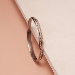 Classic Silver Kada with Engravings for Men