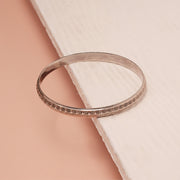 Classic Silver Kada with Engravings for Men