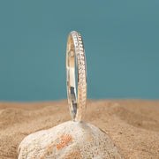 Simple Silver Engraved Kada for Men