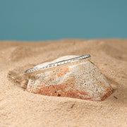 Simple Silver Engraved Kada for Men