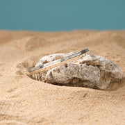 Silver Engraved Kada for Men with Simple Design