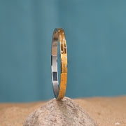 Silver Kada for Men with Gold Finish