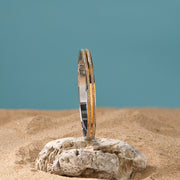 Gold Coated Simple Silver Kada for Men