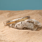 Gold Coated Simple Silver Kada for Men