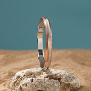 Silver Kada for Men with Gold Coated Design