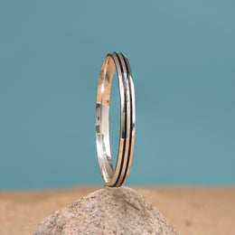 Silver Kada for Men with Enamel Design