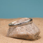 Silver Kada for Men with Enamel Design