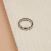 Simple Engraved Silver Ring