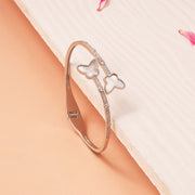 Adorable Silver Butterfly Kada for Women