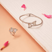 Adorable Silver Butterfly Ring