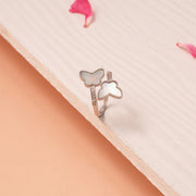 Adorable Silver Butterfly Ring
