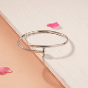 Simple Silver and CZ Stone Kada