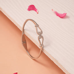 Silver and Stone Combination Kada