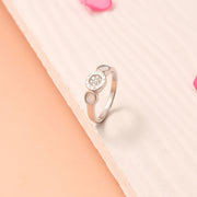 Elegant Silver Ring with Roman Numeral Engravings