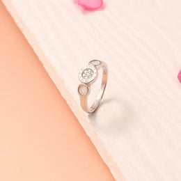 Elegant Silver Ring with Roman Numeral Engravings