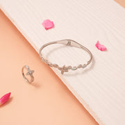 Sleek Star Highlight Silver Ring